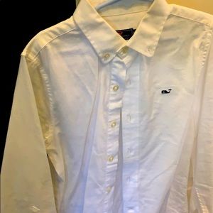 Boys White Vineyard Vines button down size 7